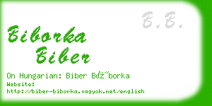 biborka biber business card